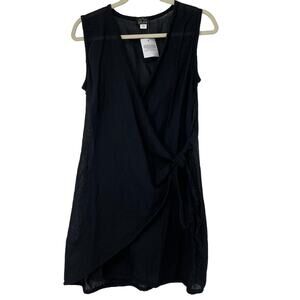 ZIG ZAG Asian CollectionBlack Sleeveless Wrap Dress Small/Medium